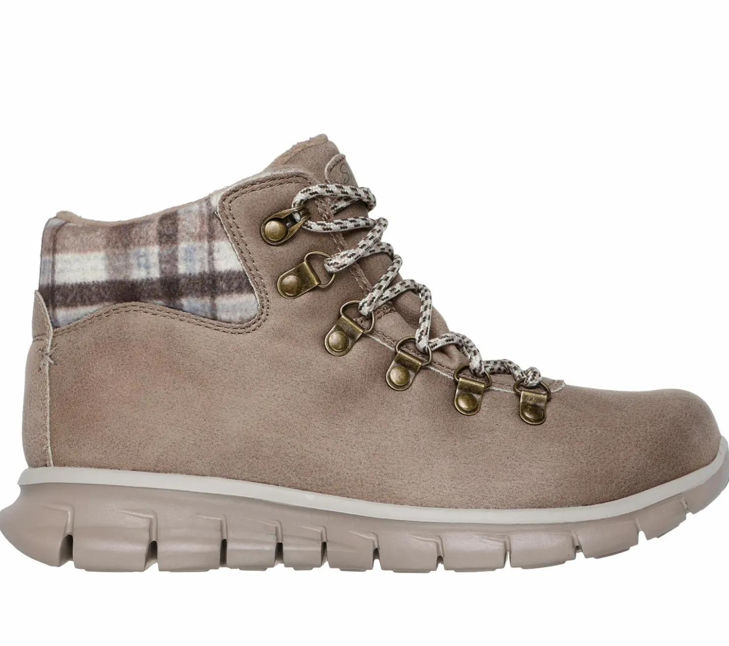 Boots<SKECHERS Synergy - Plaid Mood TAUPE