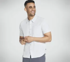 Tops|Tops<SKECHERS The GO WALK Air Short Sleeve Shirt WHITE / TAUPE