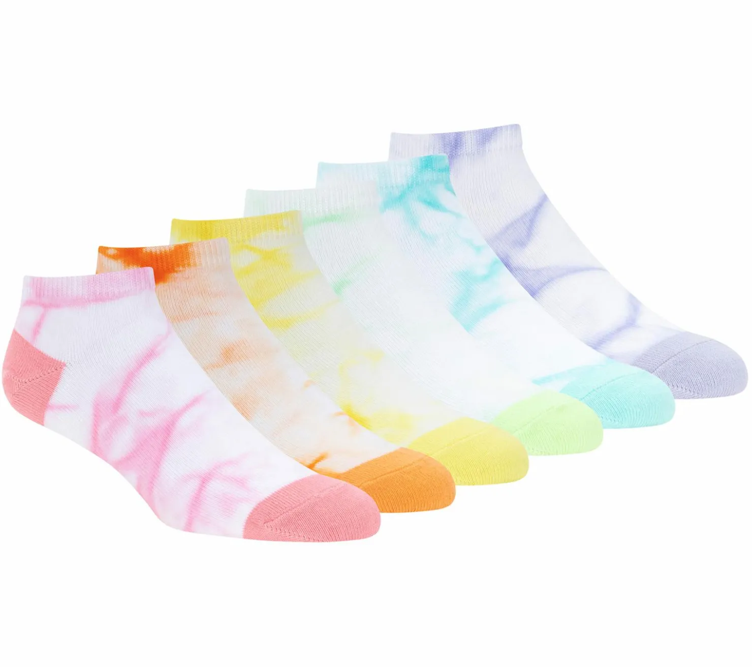 Socks|Socks<SKECHERS Tie-Dye Pastel Socks - 6 Pack MULTI
