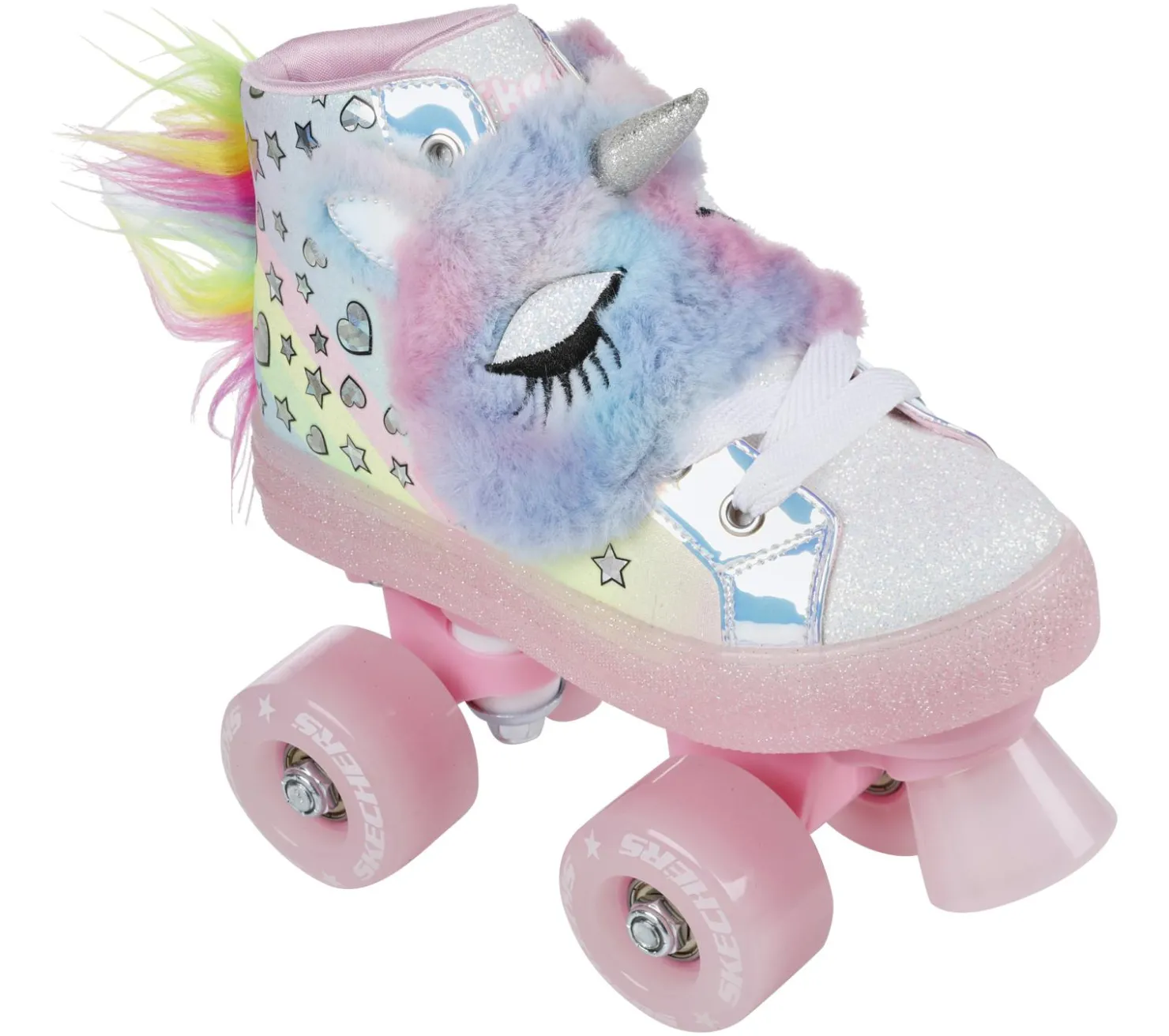 Lace Ups|Athletic Shoes & Sneakers<SKECHERS Twinkle Toes: Shuffle 4 Wheeler - Unicorn Wheelz LIGHT PINK