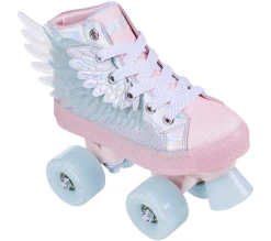 Lace Ups|Athletic Shoes & Sneakers<SKECHERS Twinkle Toes: Shuffle 4 Wheeler - Unicorn Soaring SILVER / PINK