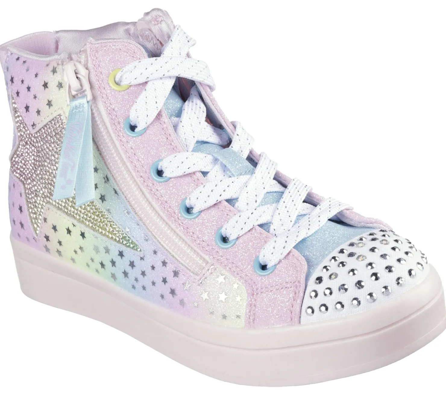 Light-Up|Lace Ups<SKECHERS Twinkle Toes: Twi-Lites 2.0 - Star Zips PINK / MULTI