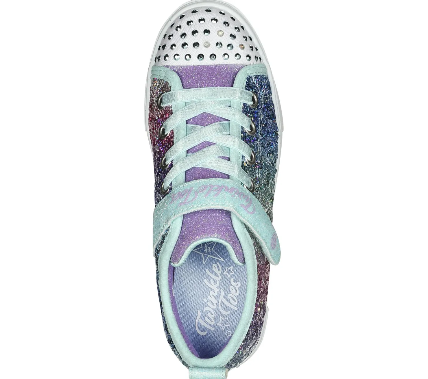 Light-Up|Athletic Shoes & Sneakers<SKECHERS Twinkle Toes: Twinkle Sparks - Sequin Flash LIGHT BLUE / MULTI