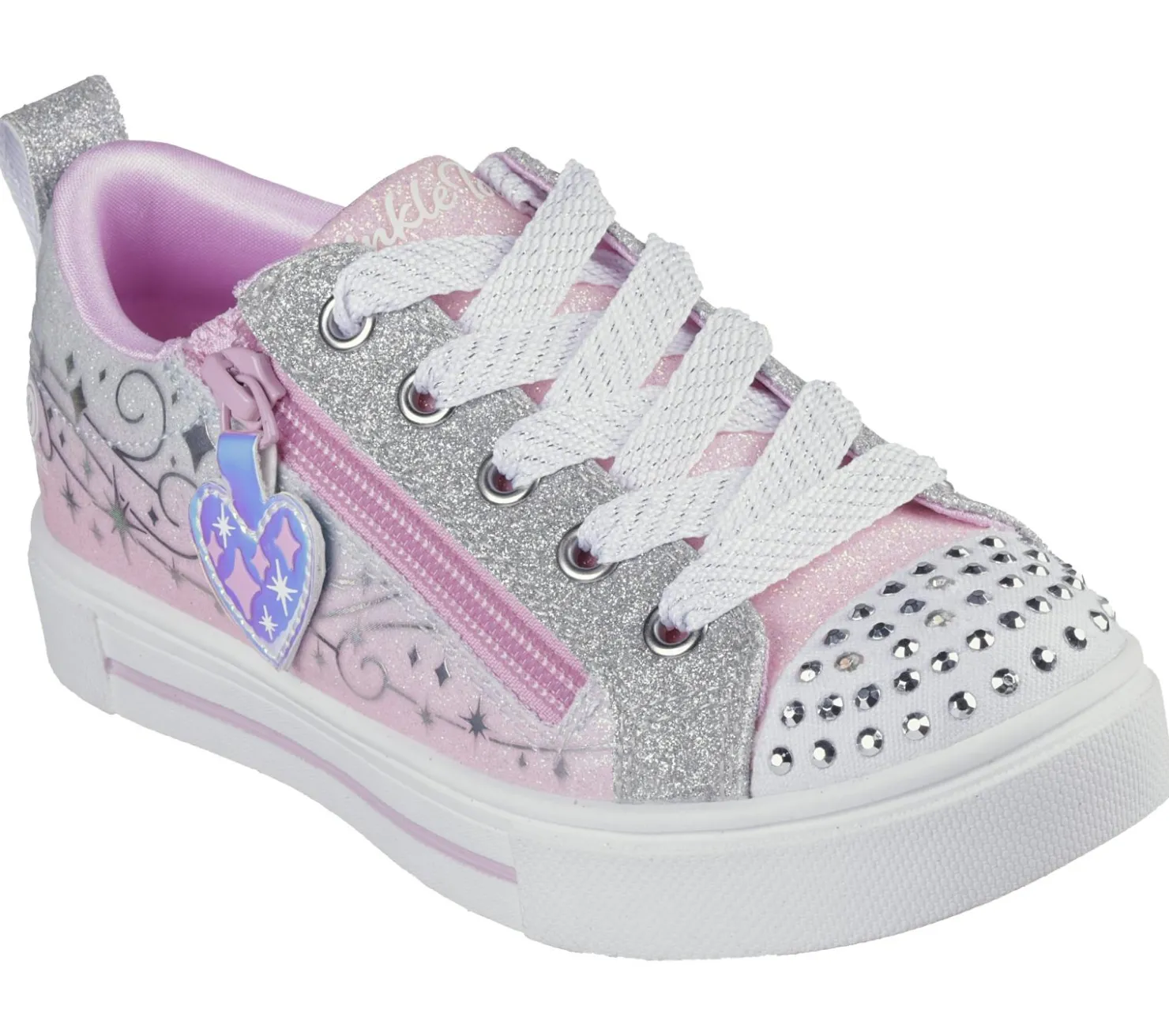 Light-Up|Lace Ups<SKECHERS Twinkle Toes: Twinkle Sparks - Magical Ombre PINK / SILVER
