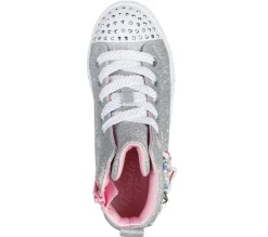 Light-Up|Lace Ups<SKECHERS Twinkle Toes: Twinkle Sparks - Charm Bestie SILVER