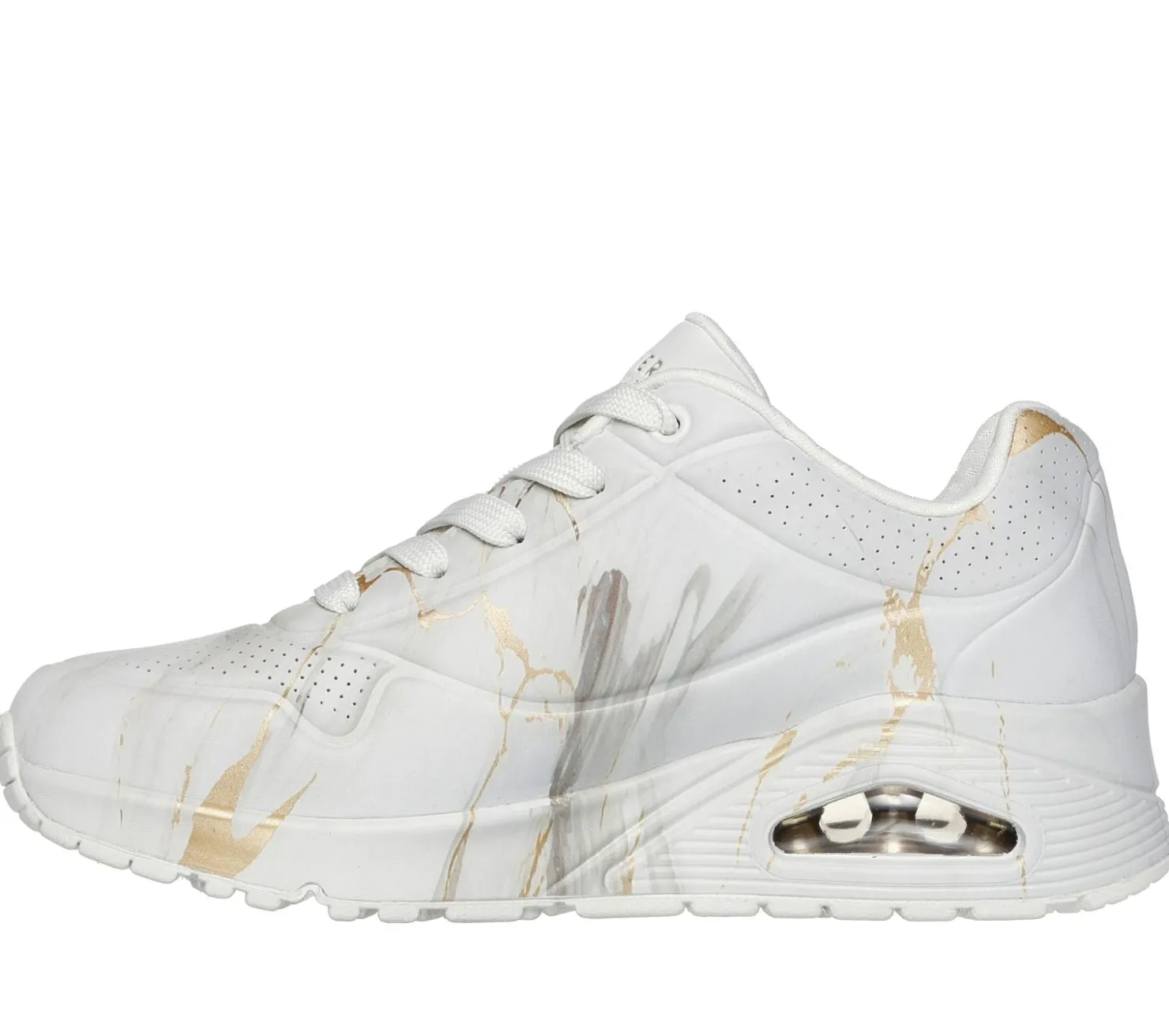 Lace Up|Athletic Sneakers<SKECHERS Uno - Marble Marvel OFF WHITE