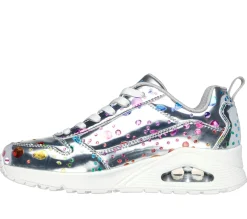 Lace Up|Casual Sneakers<SKECHERS Uno - Metallic Lava SILVER / MULTI