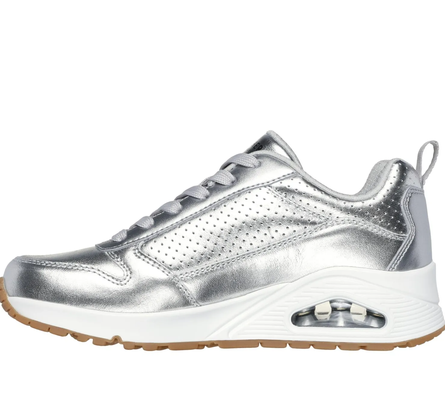 Lace Up|Athletic Sneakers<SKECHERS Uno - Metallixs SILVER