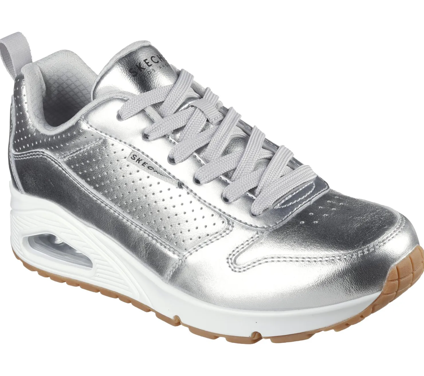 Lace Up|Athletic Sneakers<SKECHERS Uno - Metallixs SILVER
