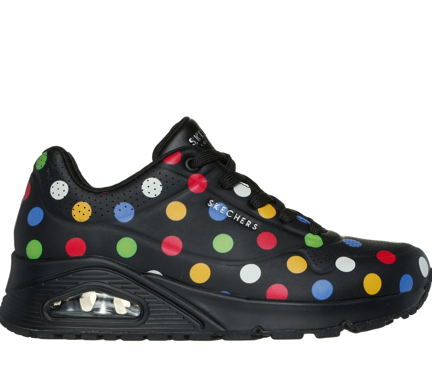 Lace Up|Athletic Sneakers<SKECHERS Uno - Spotted Air BLACK / MULTI