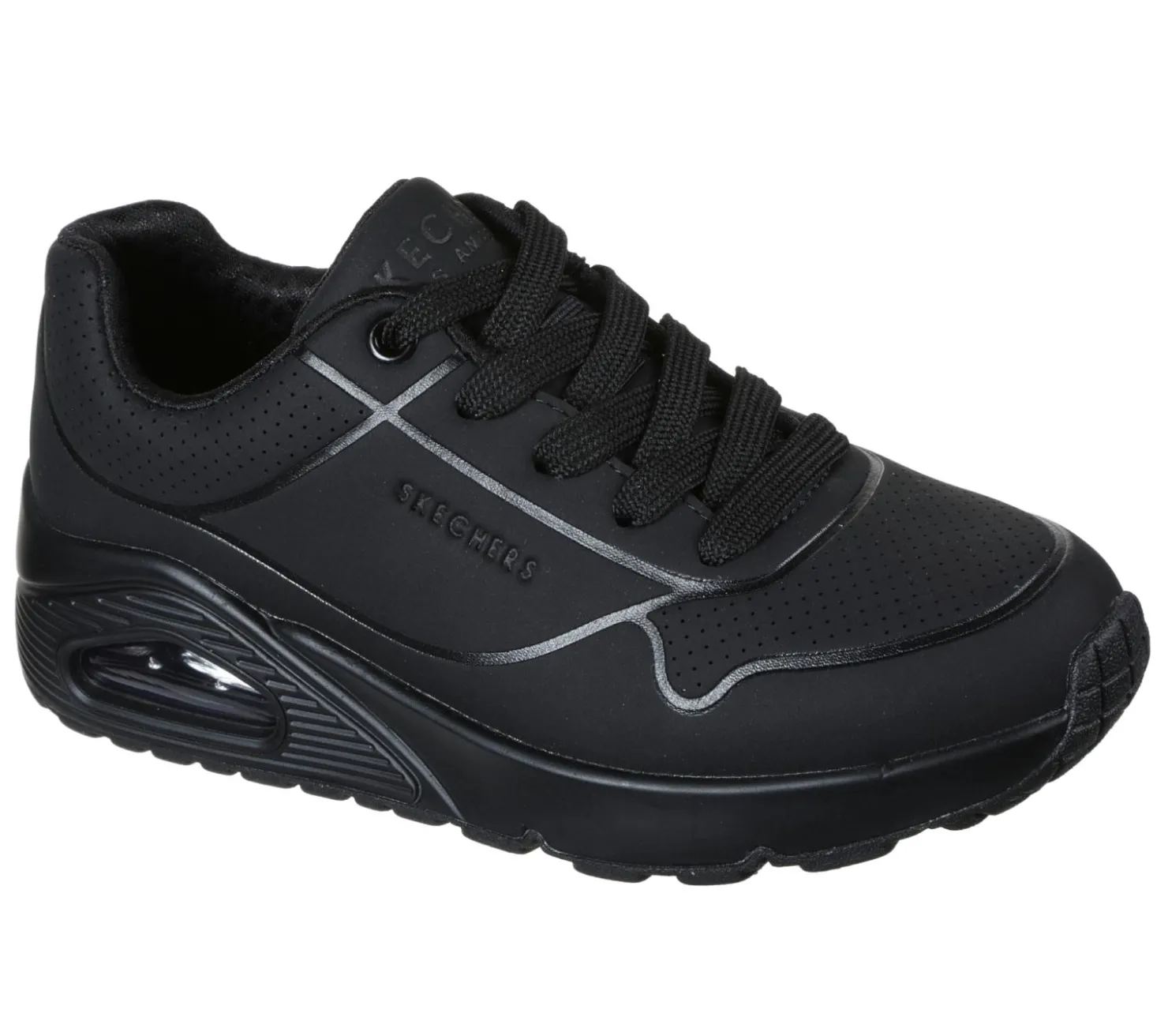 Lace Ups|Athletic Shoes & Sneakers<SKECHERS Uno - Stand On Air BLACK