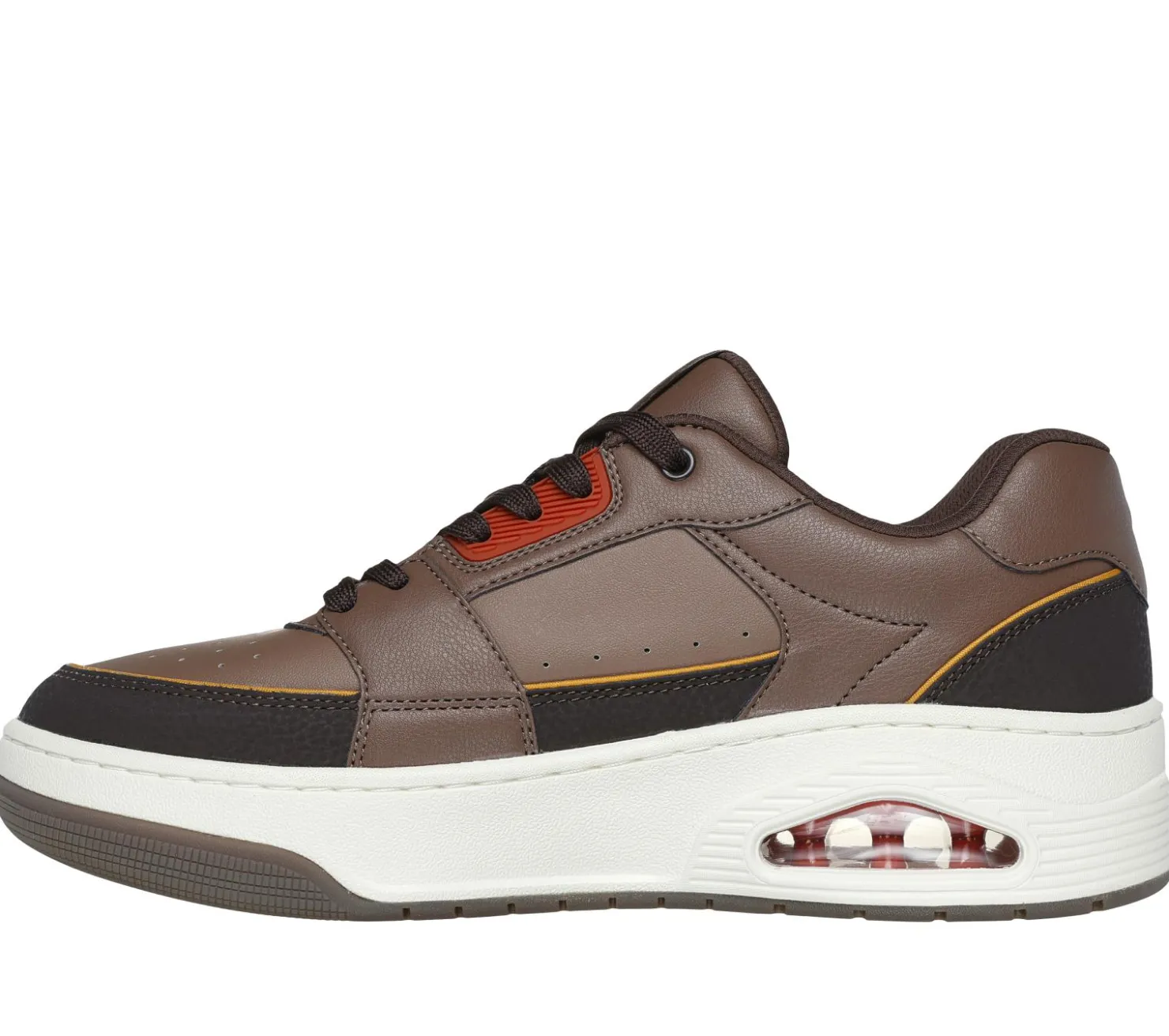 Lace Up|Athletic Sneakers<SKECHERS Uno Court - Low-Post DARK BROWN
