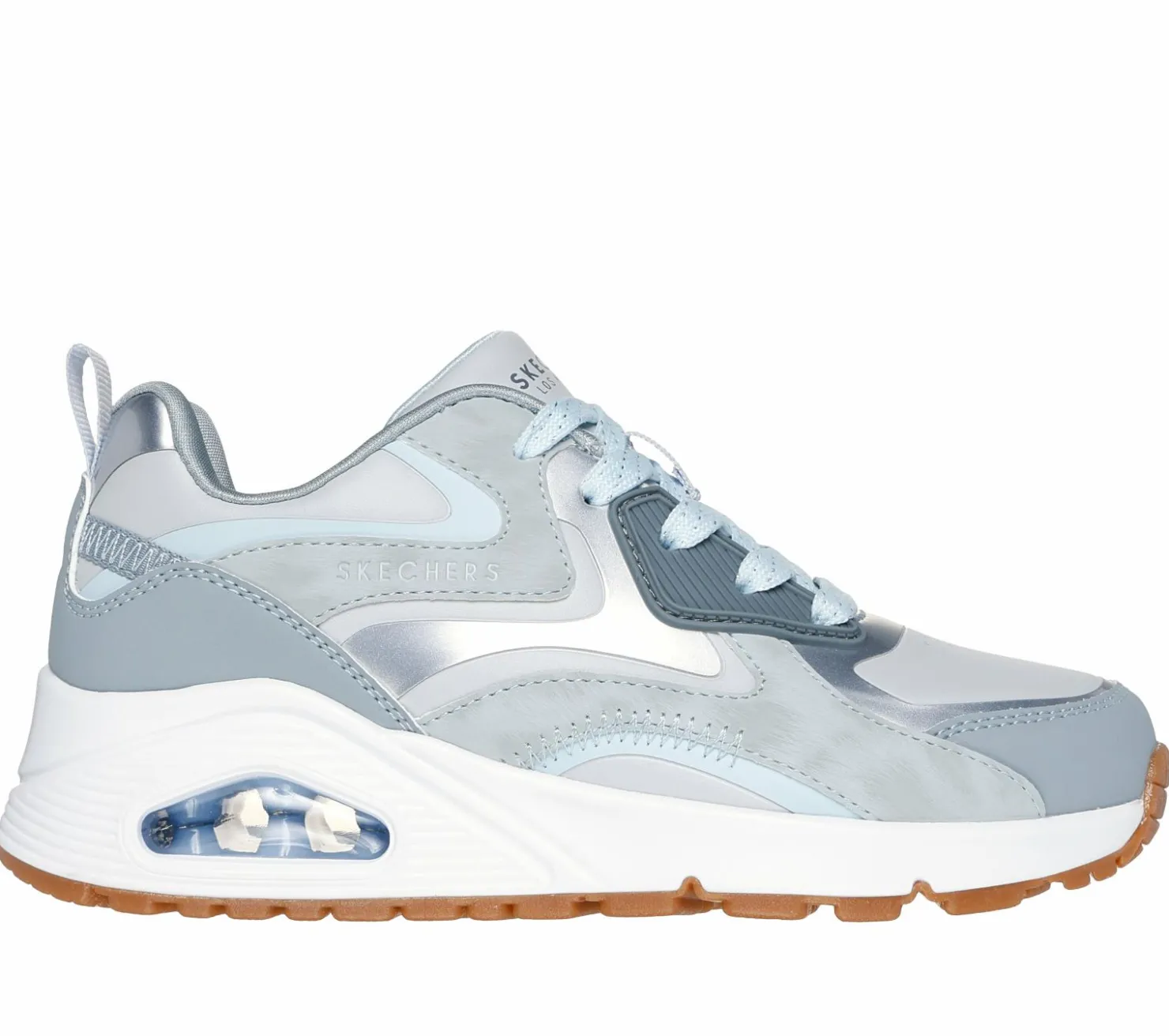 Lace Ups|Athletic Shoes & Sneakers<SKECHERS Uno Gen1 - Color Surge GRAY / LIGHT BLUE