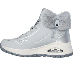 Lace Up|Boots<SKECHERS Uno Rugged - Fall Shimmer GRAY / SILVER