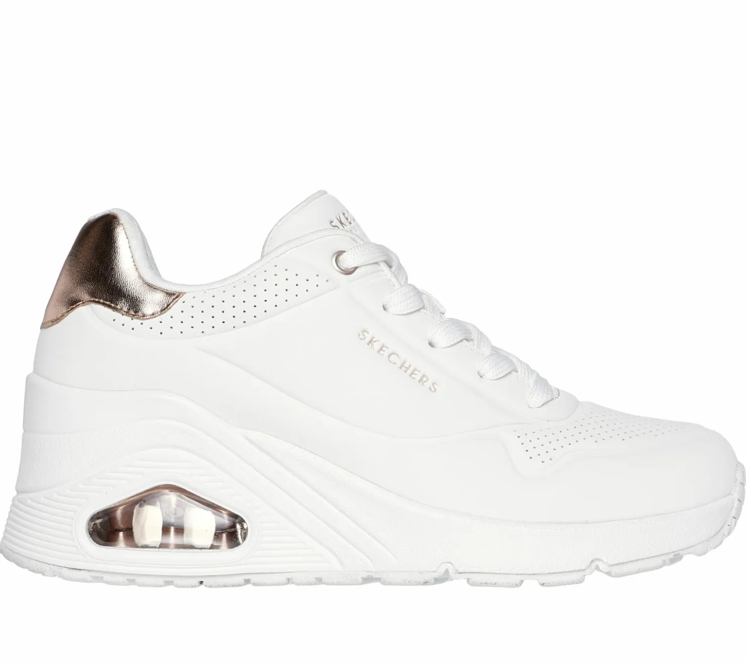 Wedges|Lace Up<SKECHERS Uno Wedge - HI Steps WHITE