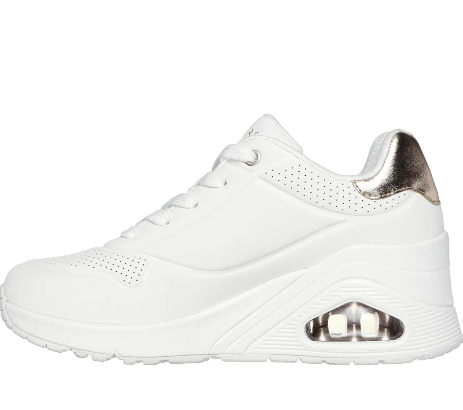Wedges|Lace Up<SKECHERS Uno Wedge - HI Steps WHITE