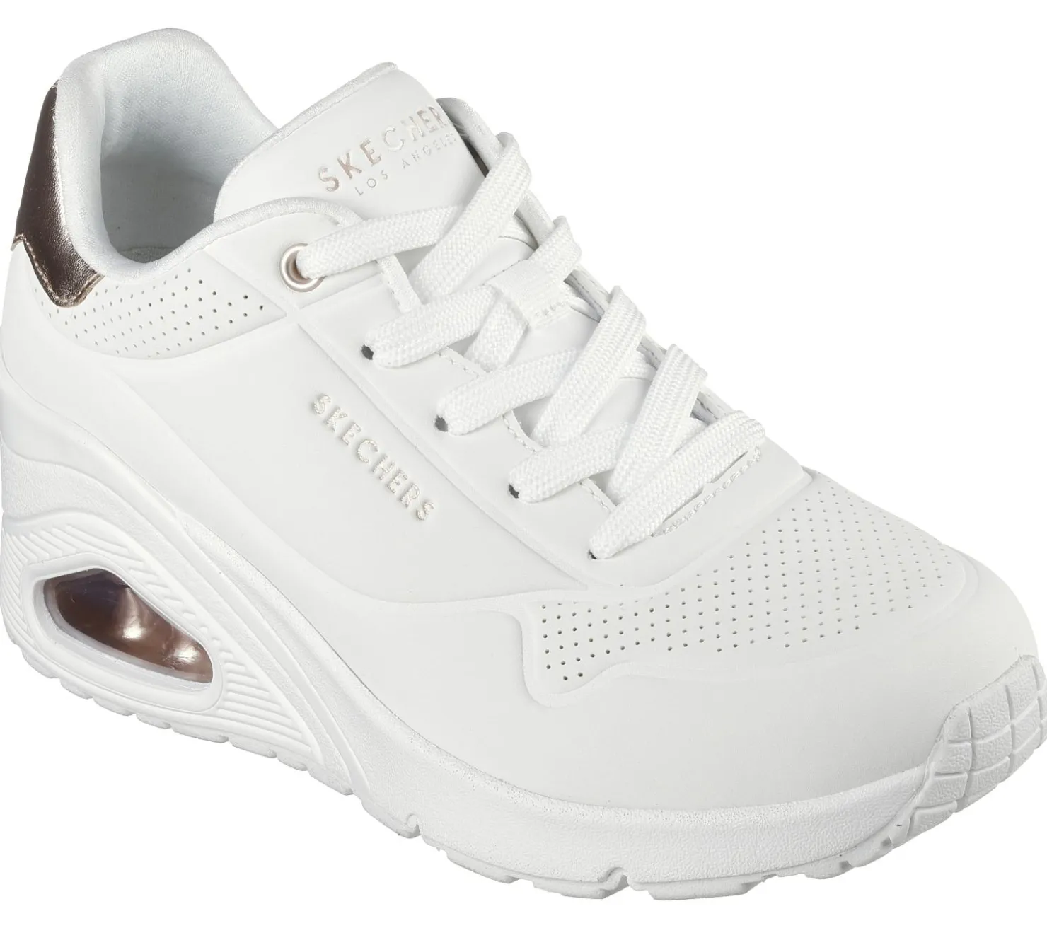 Wedges|Lace Up<SKECHERS Uno Wedge - HI Steps WHITE