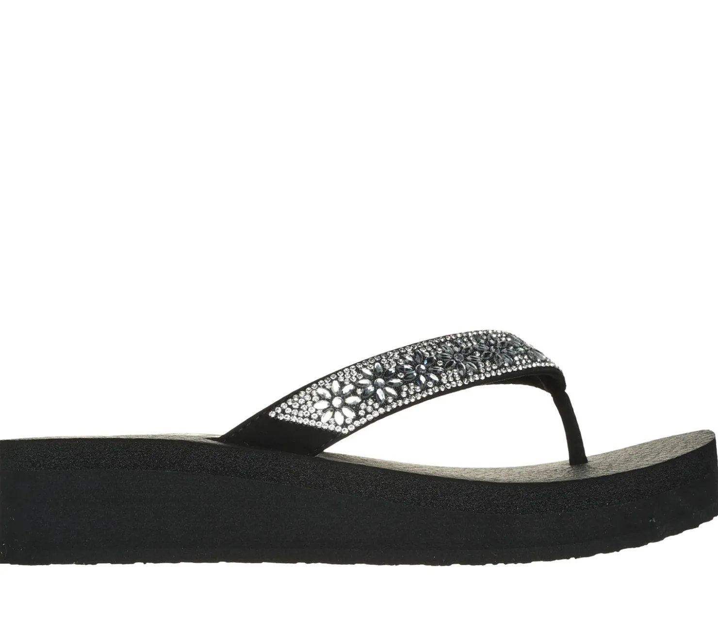 Sandals<SKECHERS Vinyasa - Wild Daisies BLACK