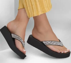 Sandals<SKECHERS Vinyasa - Wild Daisies BLACK