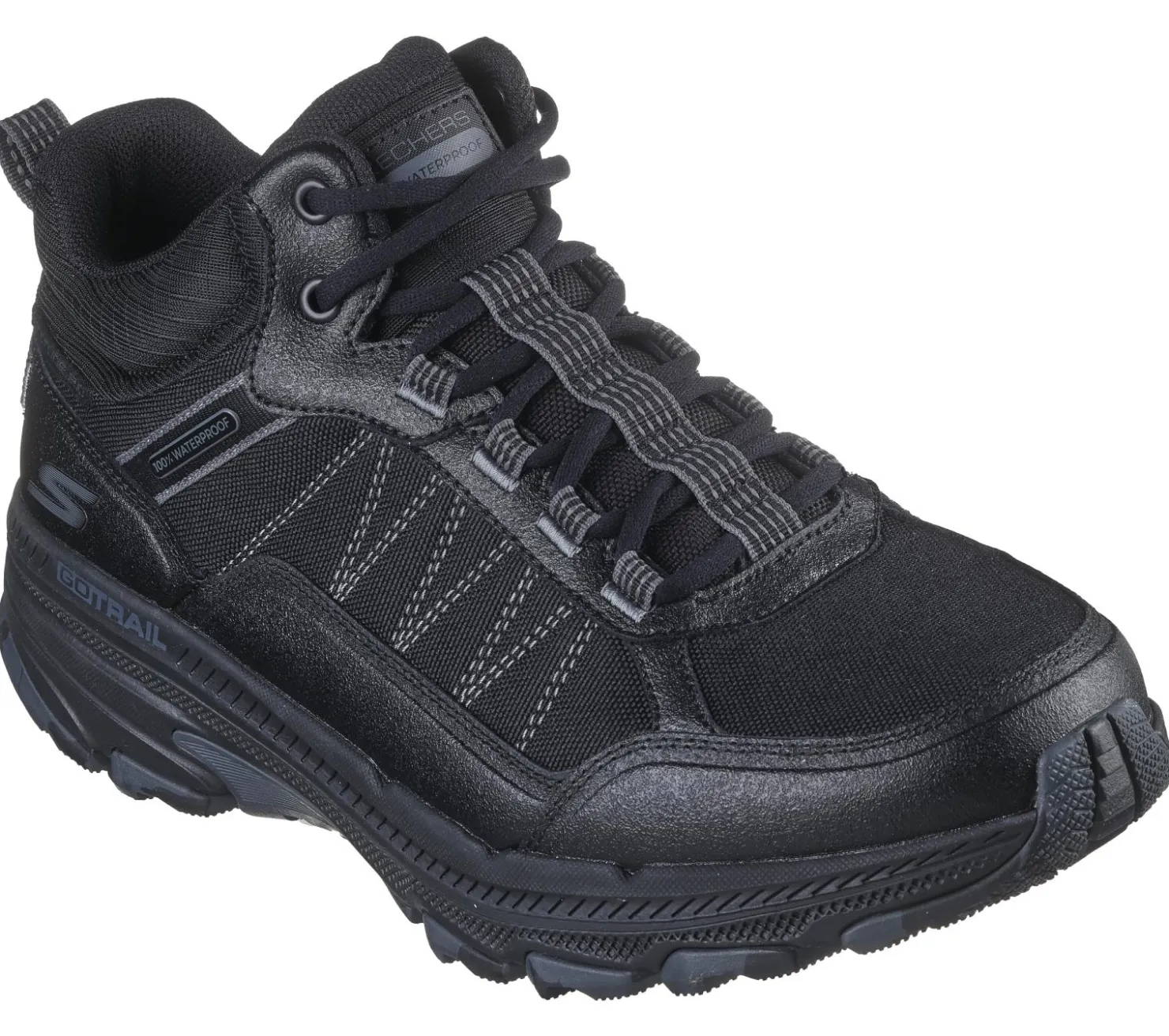 Lace Up|Athletic Sneakers<SKECHERS Waterproof: GO RUN Trail Altitude 2.0 - Splashproof BLACK / CHARCOAL