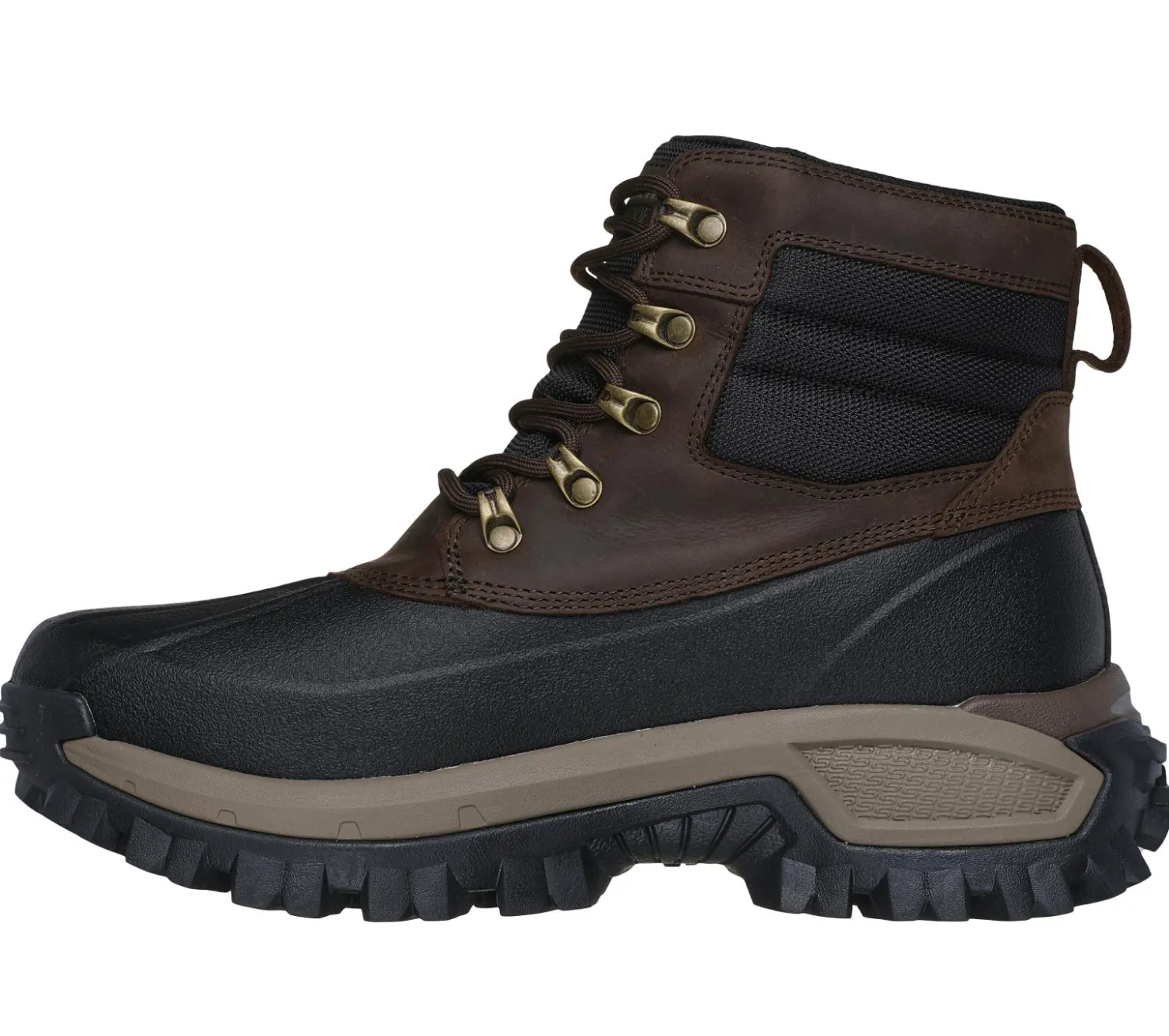 Boots<SKECHERS Waterproof Relaxed Fit: Trekson - Wilder CHOCOLATE / BLACK