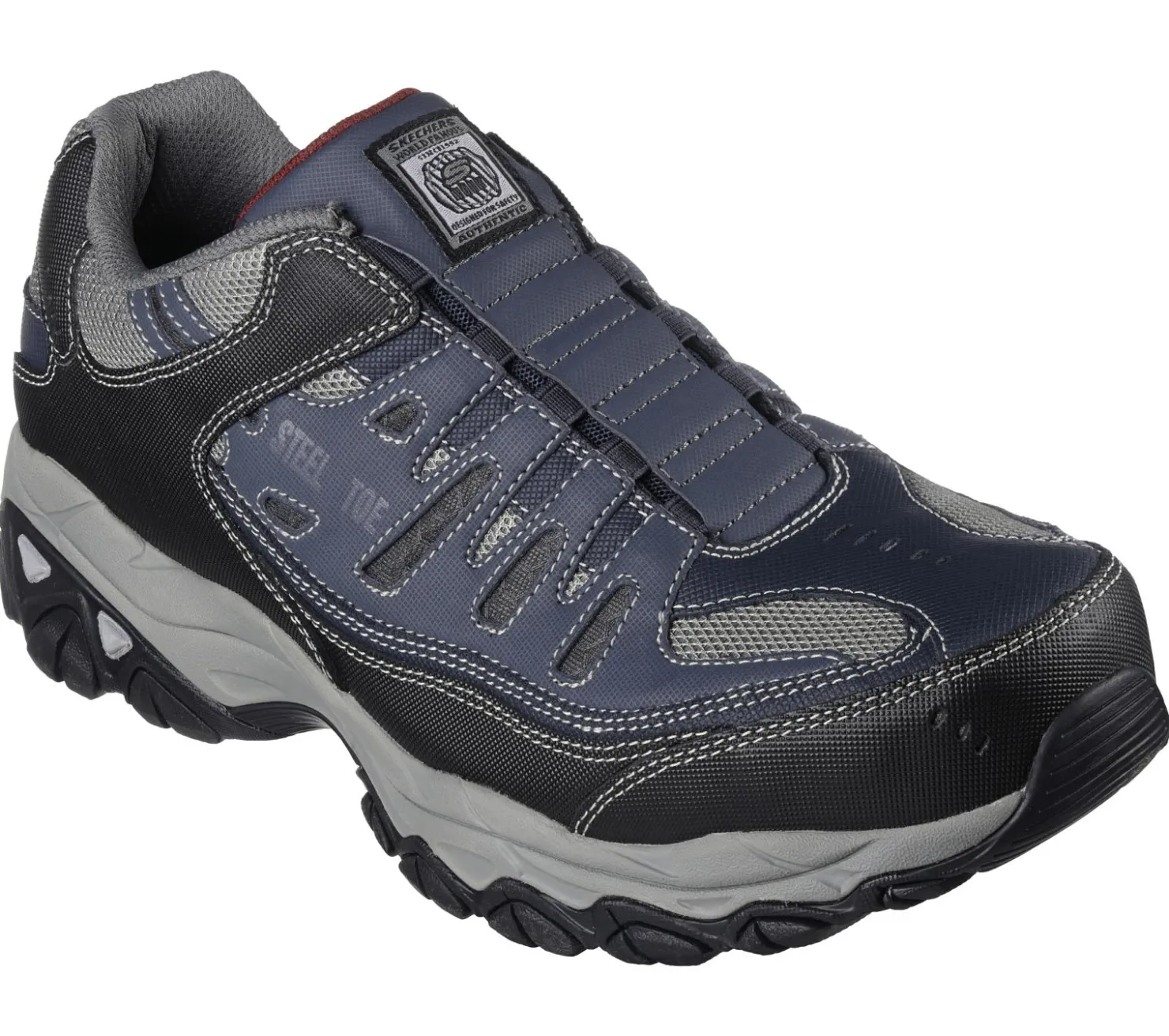 Work & Safety|Lace Up<SKECHERS Work: Cankton - Ebbitt ST NAVY / GRAY