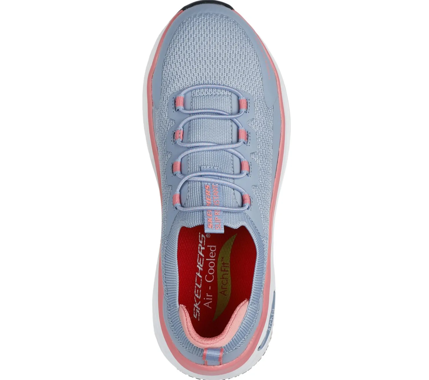 Work & Safety<SKECHERS Work: Max Cushioning Arch Fit 2.0 Slip-Resistant - Nixx LIGHT BLUE / PINK