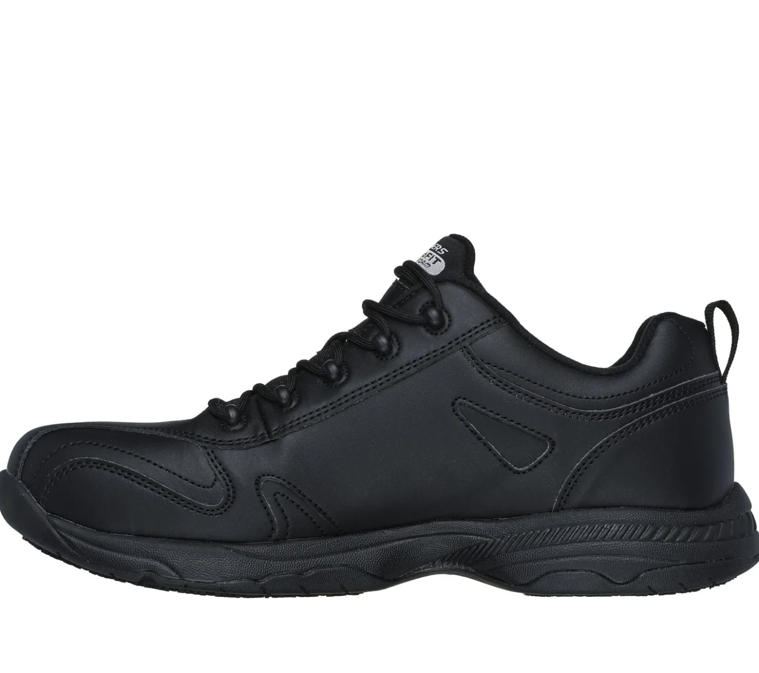 Lace Up<SKECHERS Work Relaxed Fit: Dighton - Strits BLACK