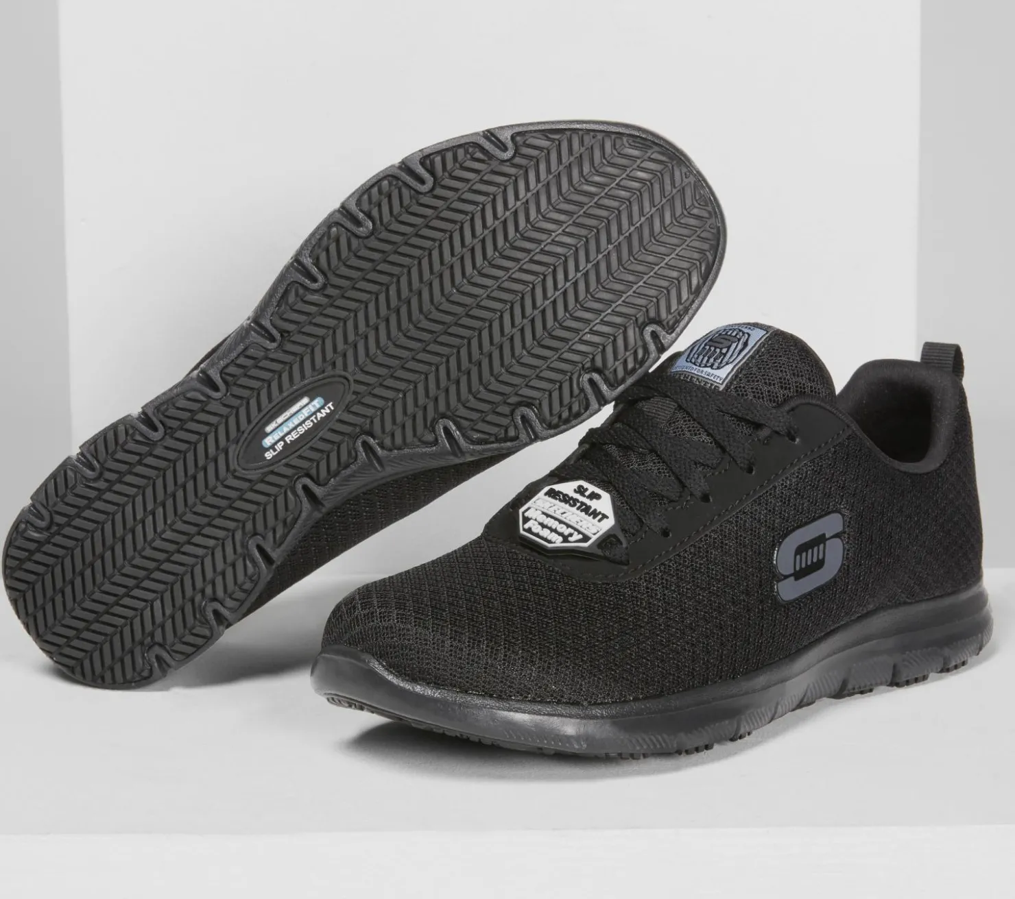 Work & Safety<SKECHERS Work Relaxed Fit: Ghenter - Bronaugh SR BLACK