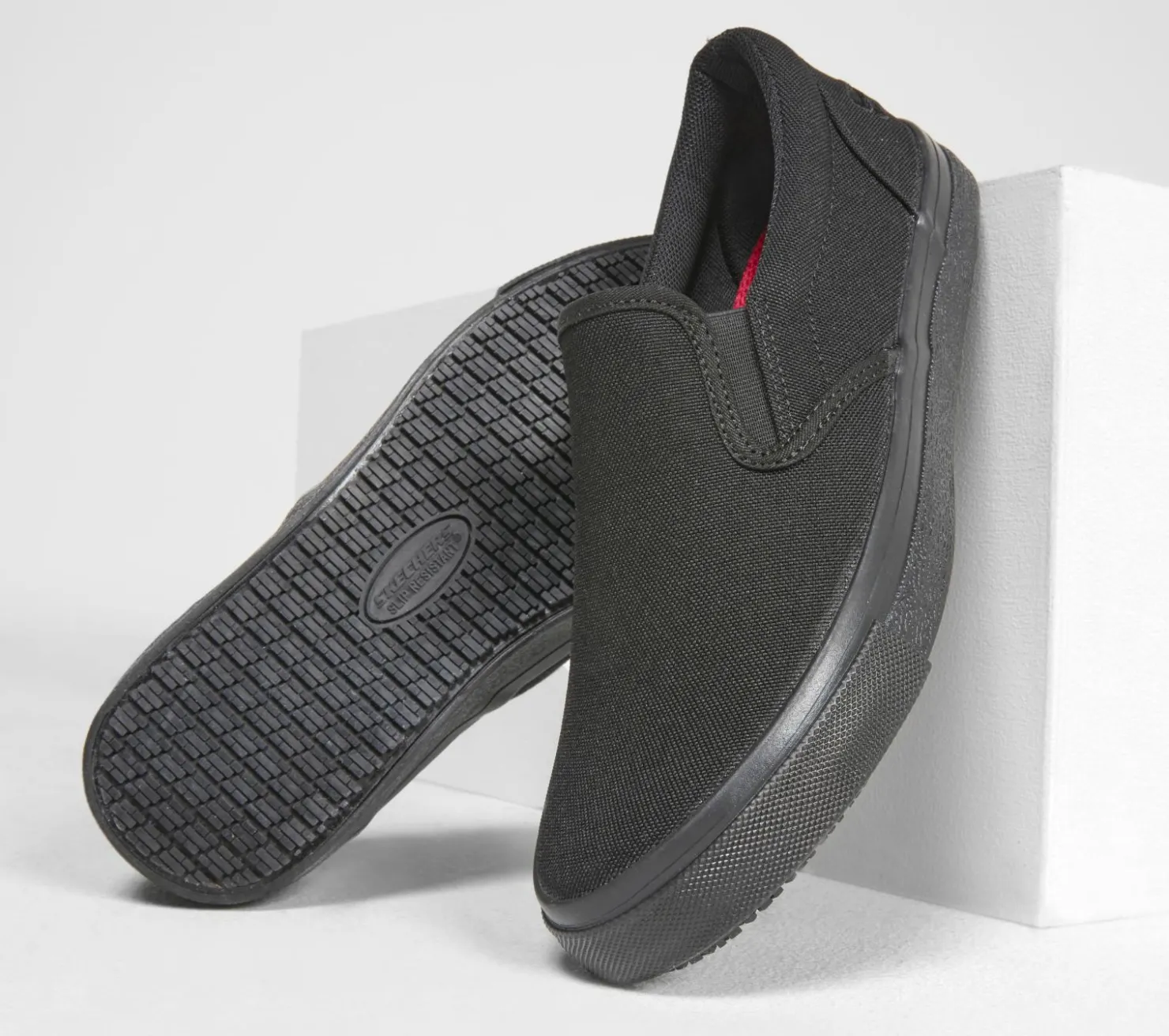 Work & Safety|Canvas Shoes<SKECHERS Work Relaxed Fit: Sudler - Colobus SR BLACK