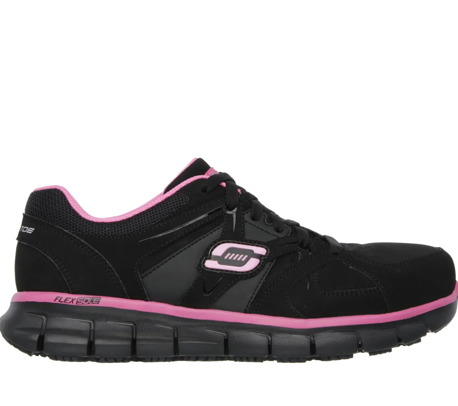 Work & Safety<SKECHERS Work: Synergy - Sandlot Alloy Toe BLACK / PINK