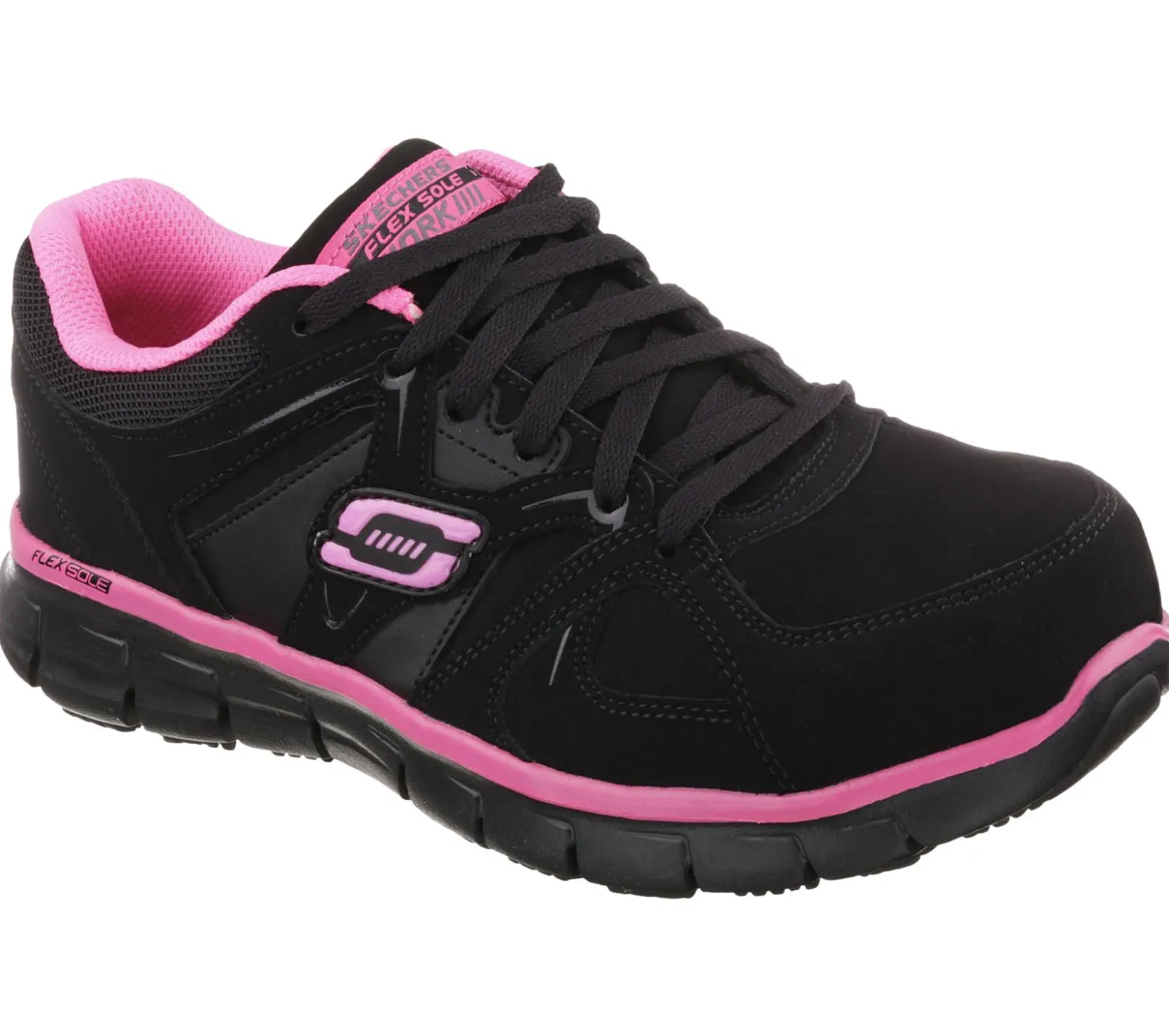 Work & Safety<SKECHERS Work: Synergy - Sandlot Alloy Toe BLACK / PINK